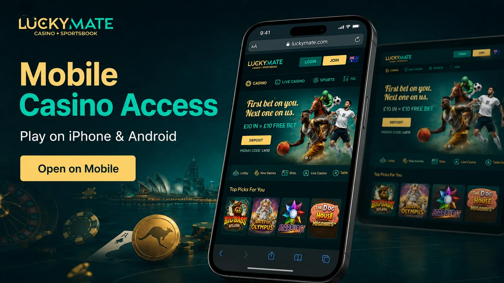 Luckymate mobile casino browser access
